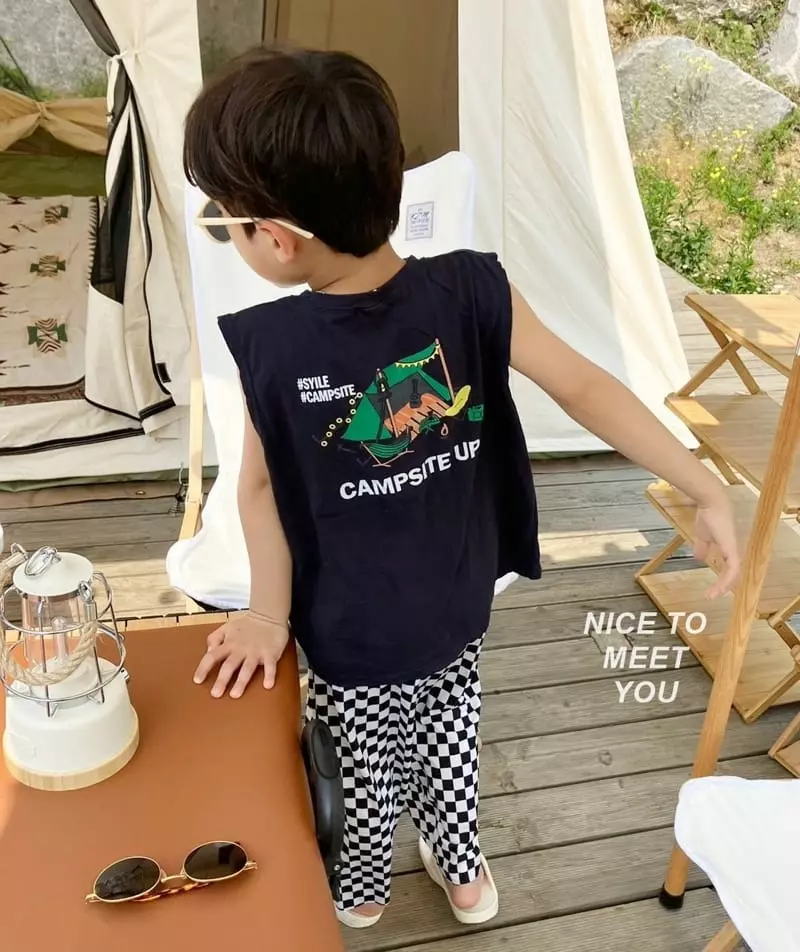 Nice To Meet You - Korean Children Fashion - #kidsstore - Camping Sleeveless - 3