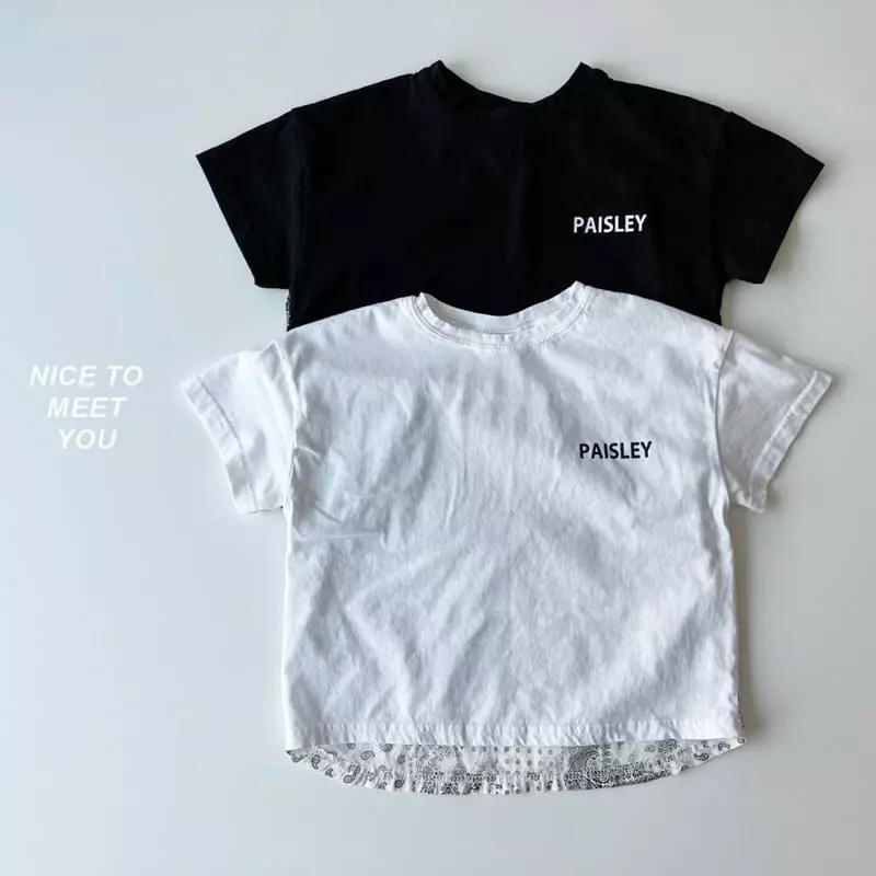 Nice To Meet You - Korean Children Fashion - #kidsstore - Paisely Color Tee - 2
