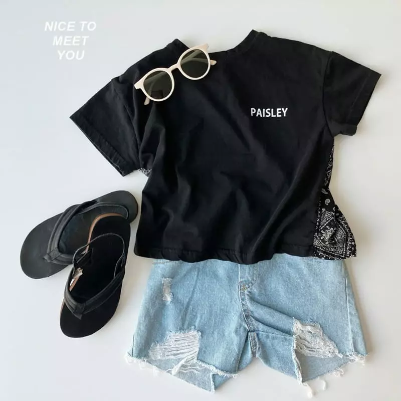 Nice To Meet You - Korean Children Fashion - #kidzfashiontrend - Paisely Color Tee - 3