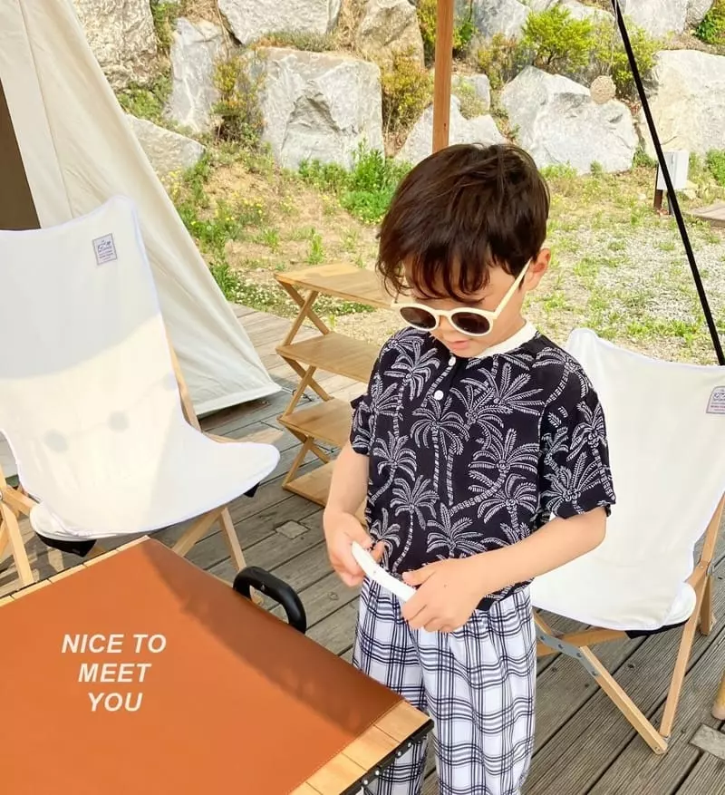 Nice To Meet You - Korean Children Fashion - #littlefashionista - Sketch Henry Neck Tee - 8