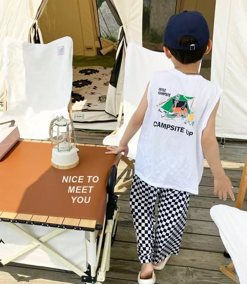 Nice To Meet You - Korean Children Fashion - #littlefashionista - Camping Sleeveless - 6