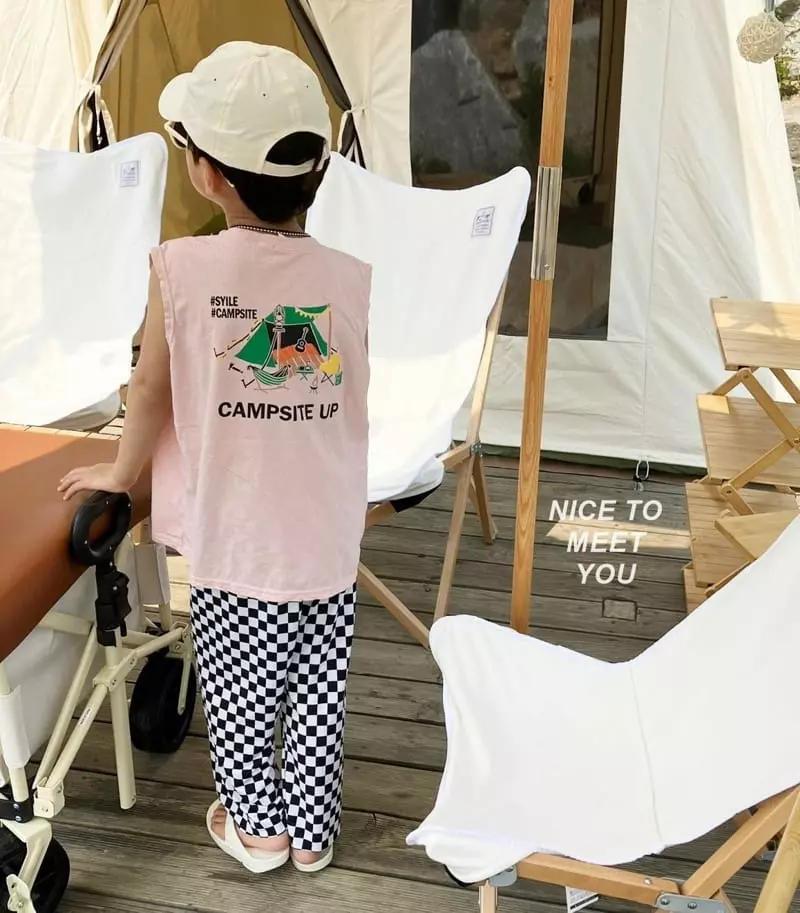 Nice To Meet You - Korean Children Fashion - #minifashionista - Camping Sleeveless - 8