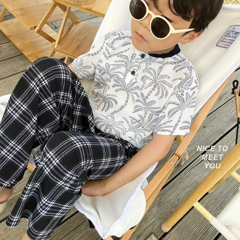 Nice To Meet You - Korean Children Fashion - #todddlerfashion - Sketch Henry Neck Tee - 12