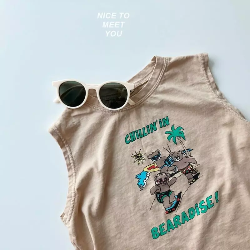Nice To Meet You - Korean Children Fashion - #toddlerclothing - Oasis Sleeveless - 12