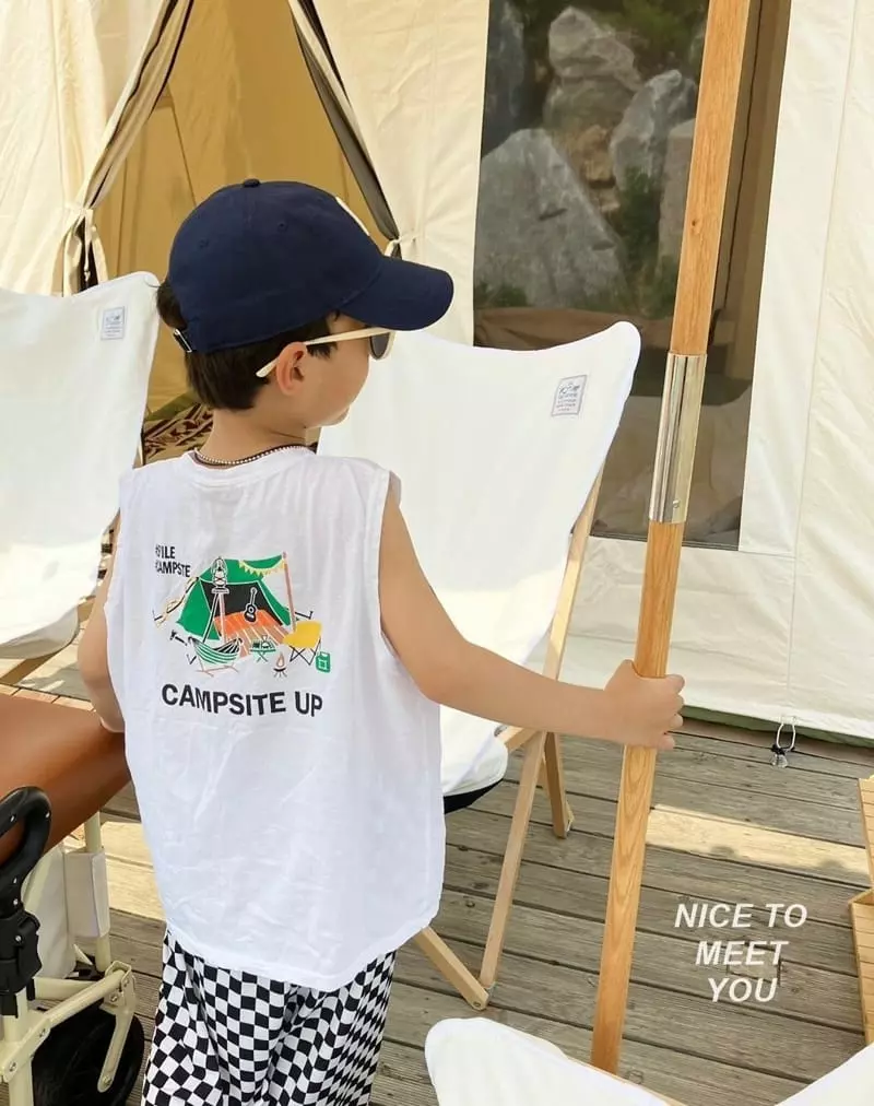 Nice To Meet You - Korean Children Fashion - #toddlerclothing - Camping Sleeveless - 11