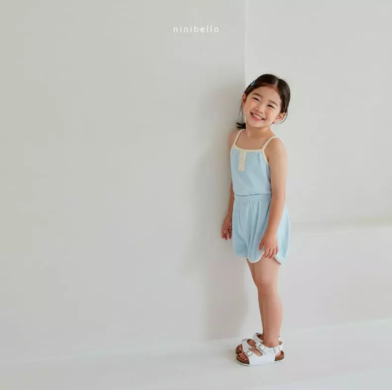 Ninibello - Korean Children Fashion - #kidsshorts - Choucream Rib Top Bottom Set - 6