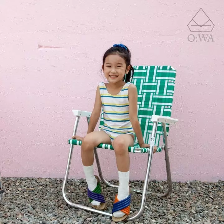O Wa - Korean Children Fashion - #Kfashion4kids - Stripes Swim One-piece - 10