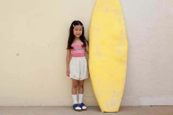 O Wa - Korean Children Fashion - #childofig - Stripes Swim One-piece - 2