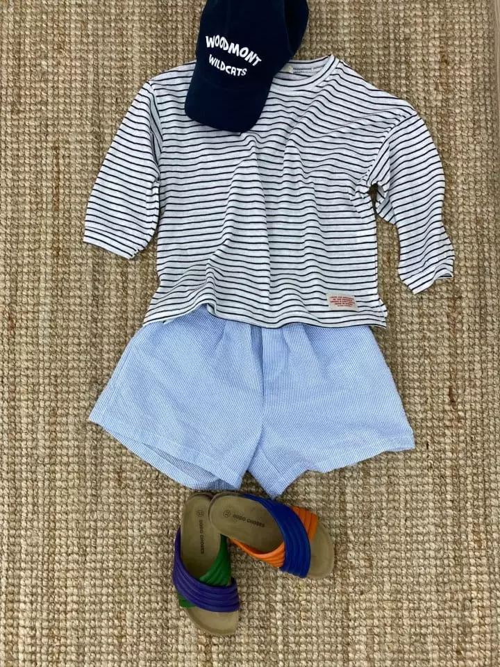 O Wa - Korean Children Fashion - #prettylittlegirls - Stripes Linen Tee - 4