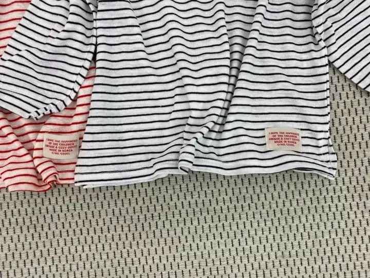 O Wa - Korean Children Fashion - #childrensboutique - Stripes Linen Tee - 6