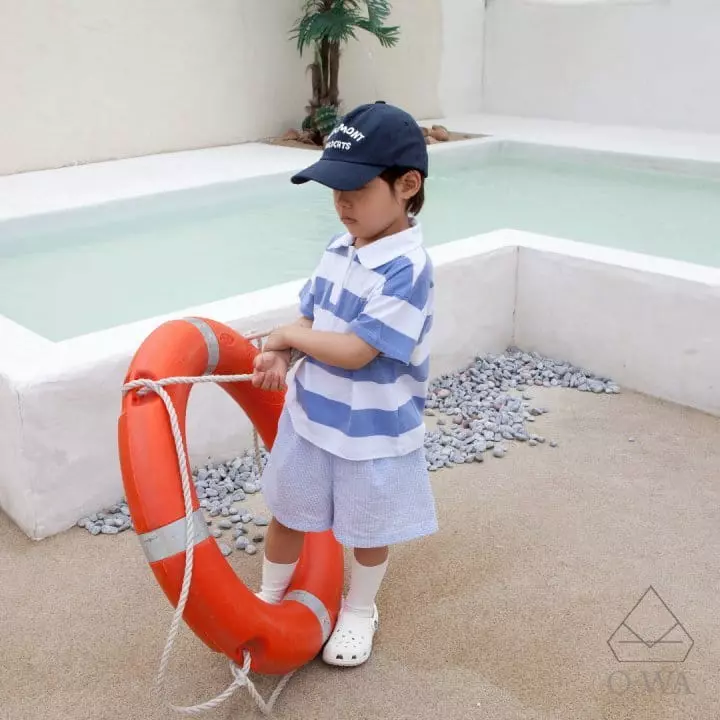 O Wa - Korean Children Fashion - #childrensboutique - Stripes Collar Tee - 4