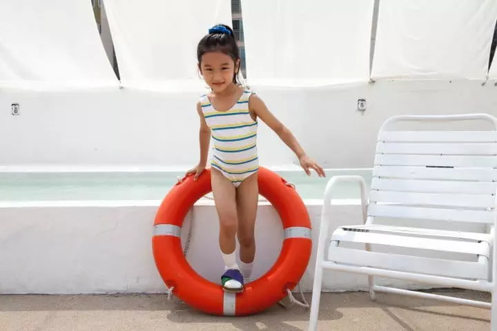 O Wa - Korean Children Fashion - #fashionkids - Stripes Swim One-piece - 6