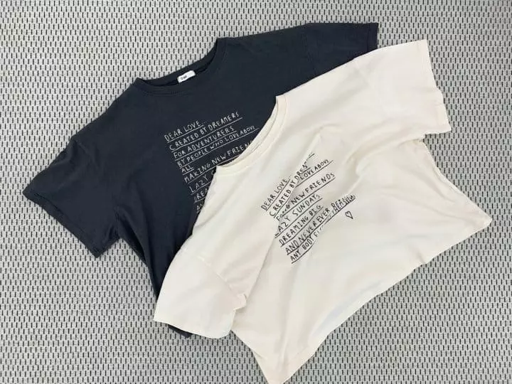 O Wa - Korean Children Fashion - #fashionkids - Dear Letter Tee - 7