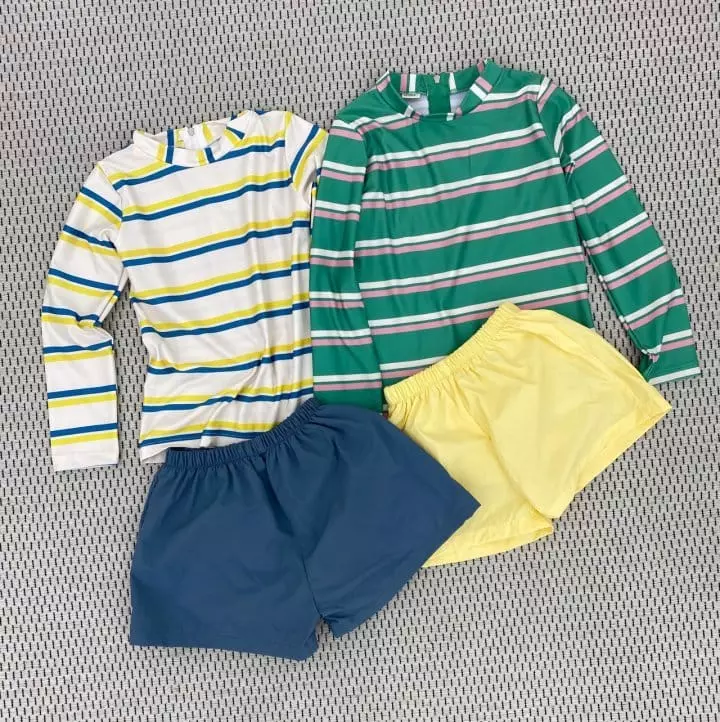 O Wa - Korean Children Fashion - #kidsstore - Stripes Rashguard - 7