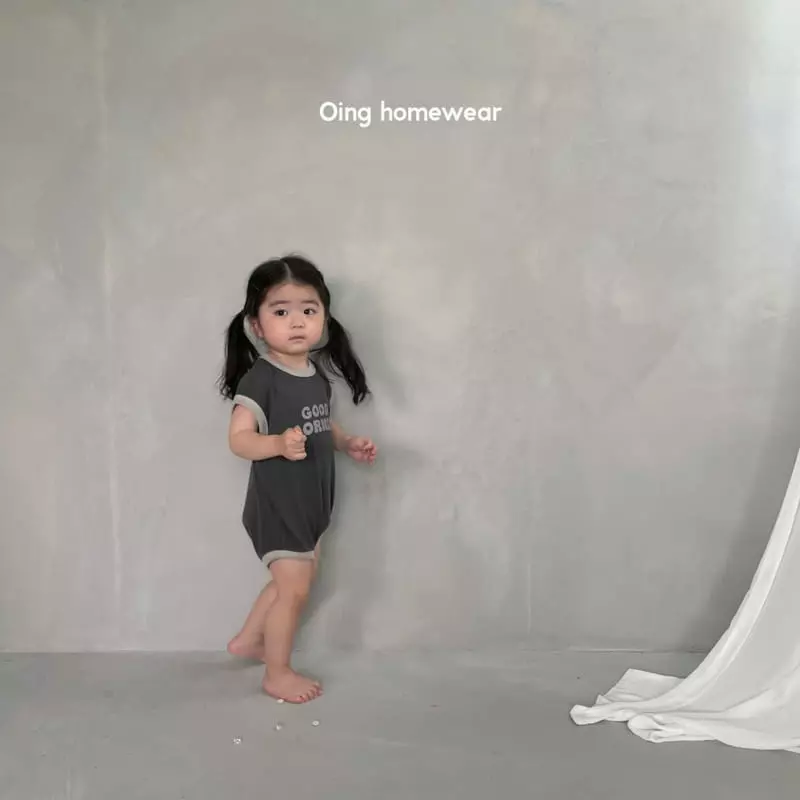 Oing - Korean Children Fashion - #toddlerclothing - Beeb Good Moring Bodysuit - 2