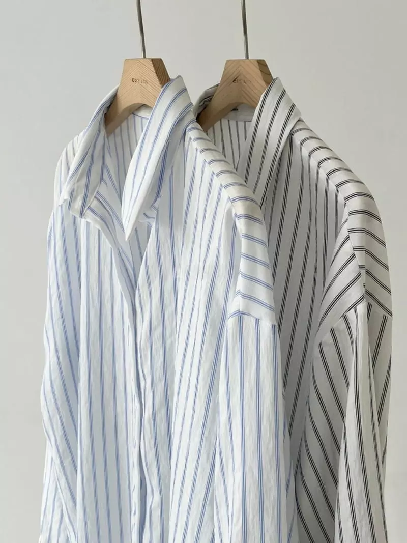 Oneand - Korean Women Fashion - #momslook - Summer Stripes Shirts
