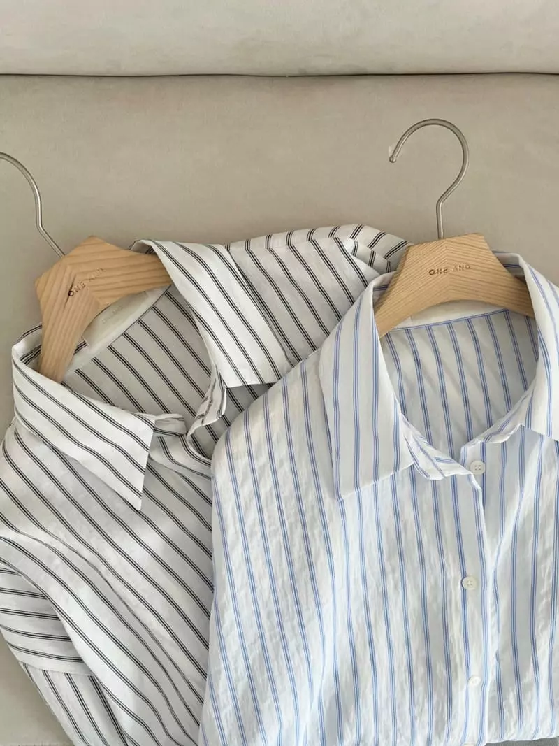 Oneand - Korean Women Fashion - #momslook - Summer Stripes Shirts - 2