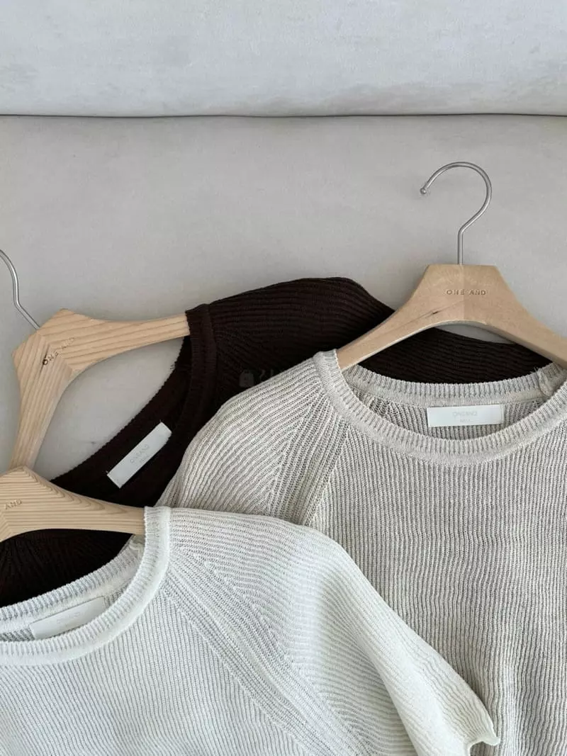 Oneand - Korean Women Fashion - #romanticstyle - Mood Knit Tee - 3