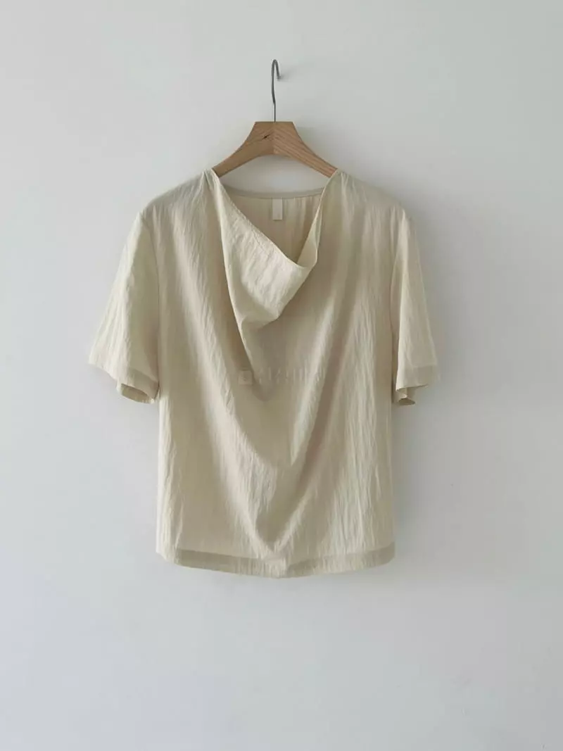 Oneand - Korean Women Fashion - #romanticstyle - Drap Blouse