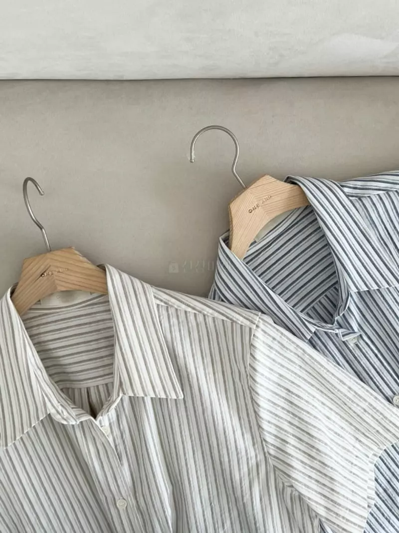 Oneand - Korean Women Fashion - #vintageinspired - Morden Stripes Shirt - 2