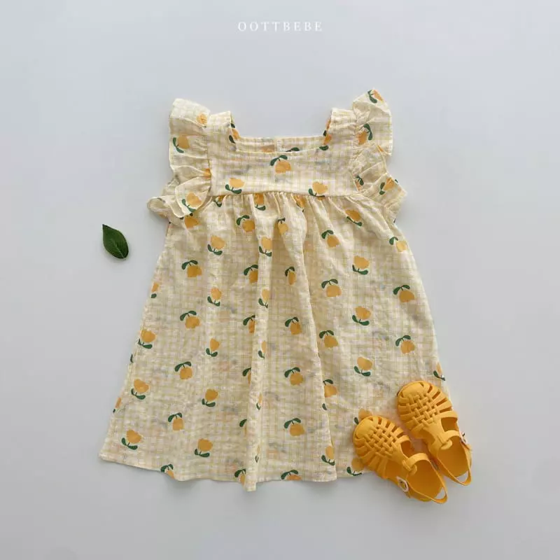 Oott Bebe - Korean Children Fashion - #Kfashion4kids - Tulip Frill One-piece - 2