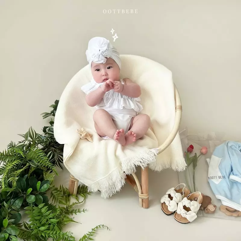 Oott Bebe - Korean Children Fashion - #childofig - Shoulder Frill Swimwear - 8