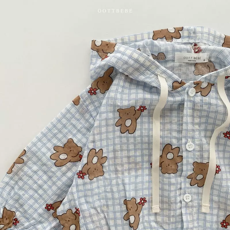 Oott Bebe - Korean Children Fashion - #childofig - Flower Bear Hoody Jumper - 5