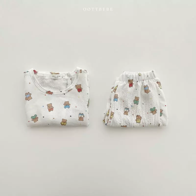 Oott Bebe - Korean Children Fashion - #childofig - Friends Yoru Top Bottom Set - 3