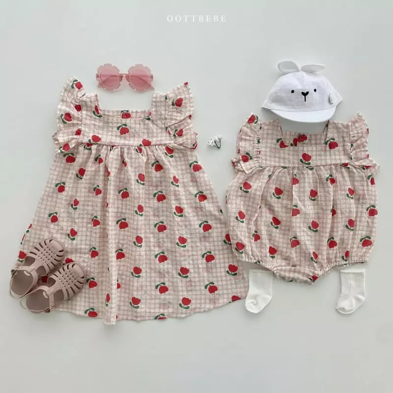 Oott Bebe - Korean Children Fashion - #childrensboutique - Tulip Frill One-piece - 9