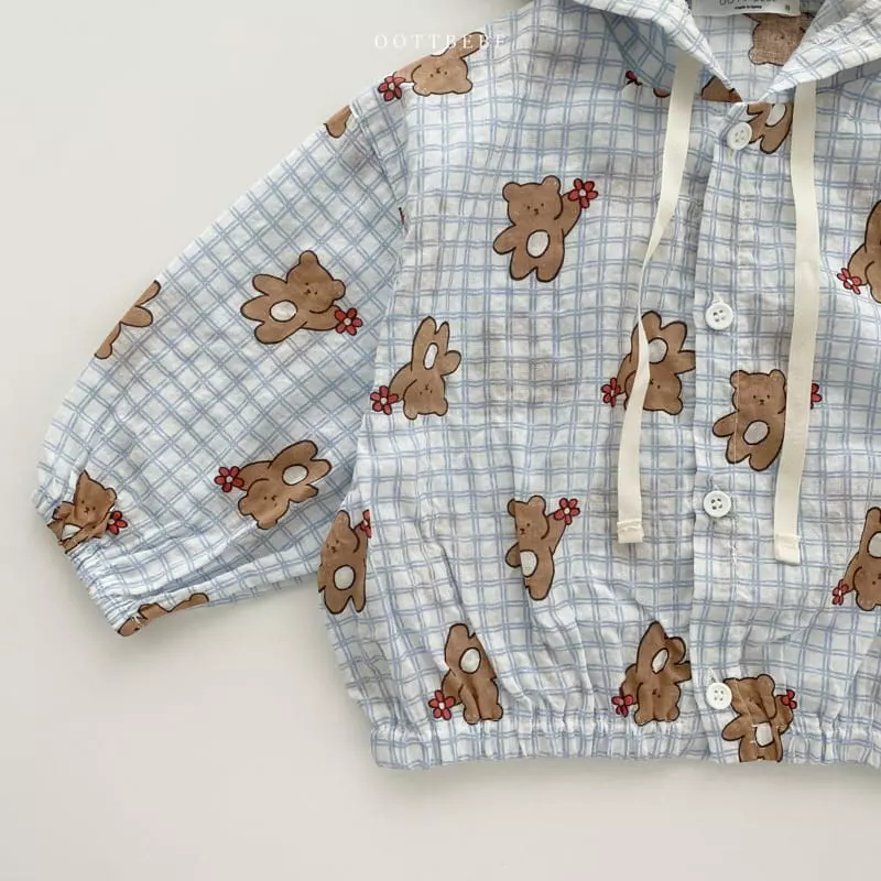 Oott Bebe - Korean Children Fashion - #childrensboutique - Flower Bear Hoody Jumper - 7