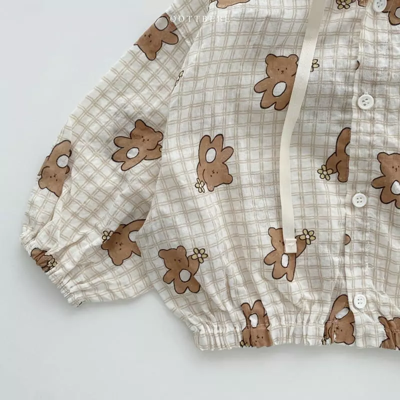 Oott Bebe - Korean Children Fashion - #designkidswear - Flower Bear Hoody Jumper - 8