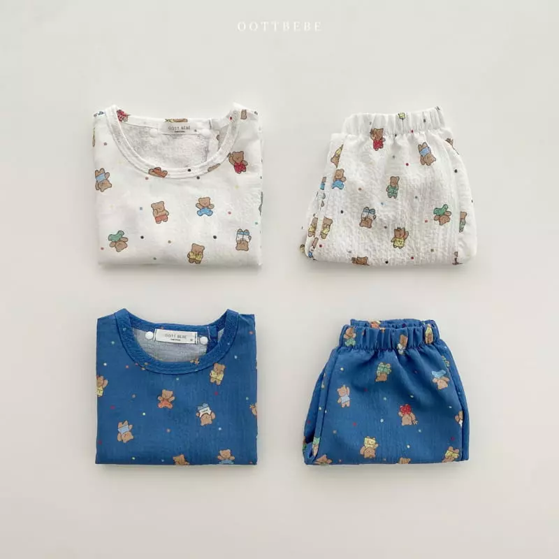 Oott Bebe - Korean Children Fashion - #designkidswear - Friends Yoru Top Bottom Set - 5