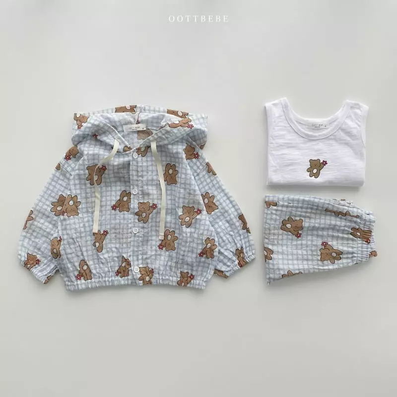 Oott Bebe - Korean Children Fashion - #discoveringself - Flower Bear Hoody Jumper - 9