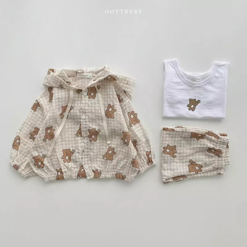 Oott Bebe - Korean Children Fashion - #fashionkids - Flower Bear Hoody Jumper - 10