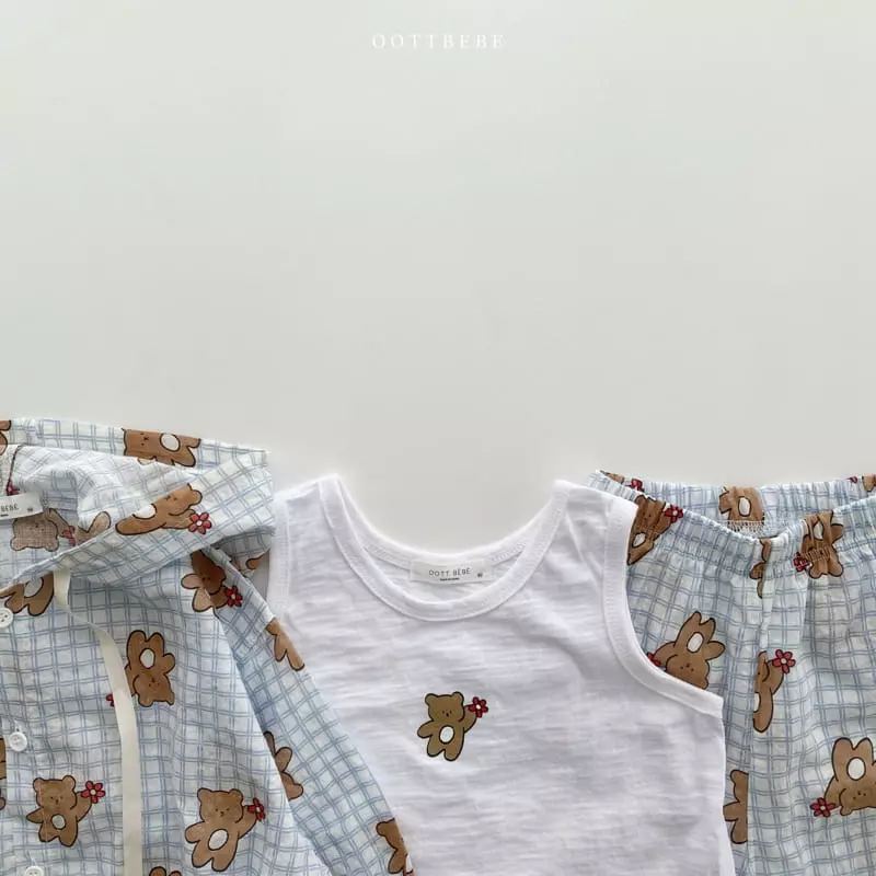 Oott Bebe - Korean Children Fashion - #kidsstore - Flower Bear Hoody Jumper - 12