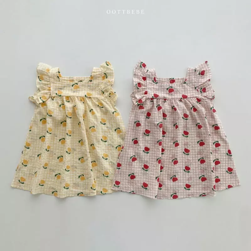 Oott Bebe - Korean Children Fashion - #kidzfashiontrend - Tulip Frill One-piece