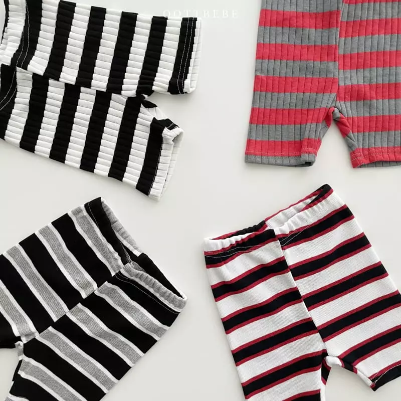 Oott Bebe - Korean Children Fashion - #kidzfashiontrend - Rib String Top Bottom Set - 8