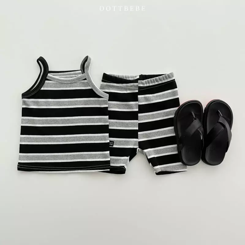 Oott Bebe - Korean Children Fashion - #littlefashionista - Rib String Top Bottom Set - 10