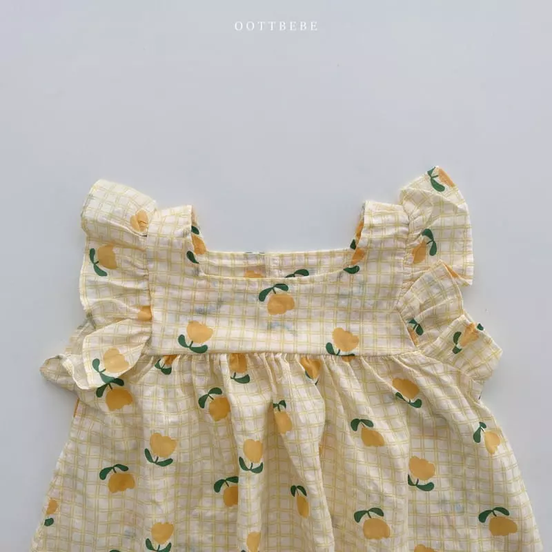 Oott Bebe - Korean Children Fashion - #littlefashionista - Tulip Frill One-piece - 4