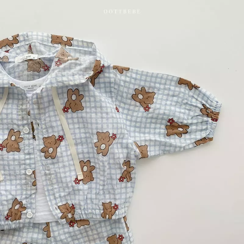 Oott Bebe - Korean Children Fashion - #minifashionista - Flower Bear Hoody Jumper - 3