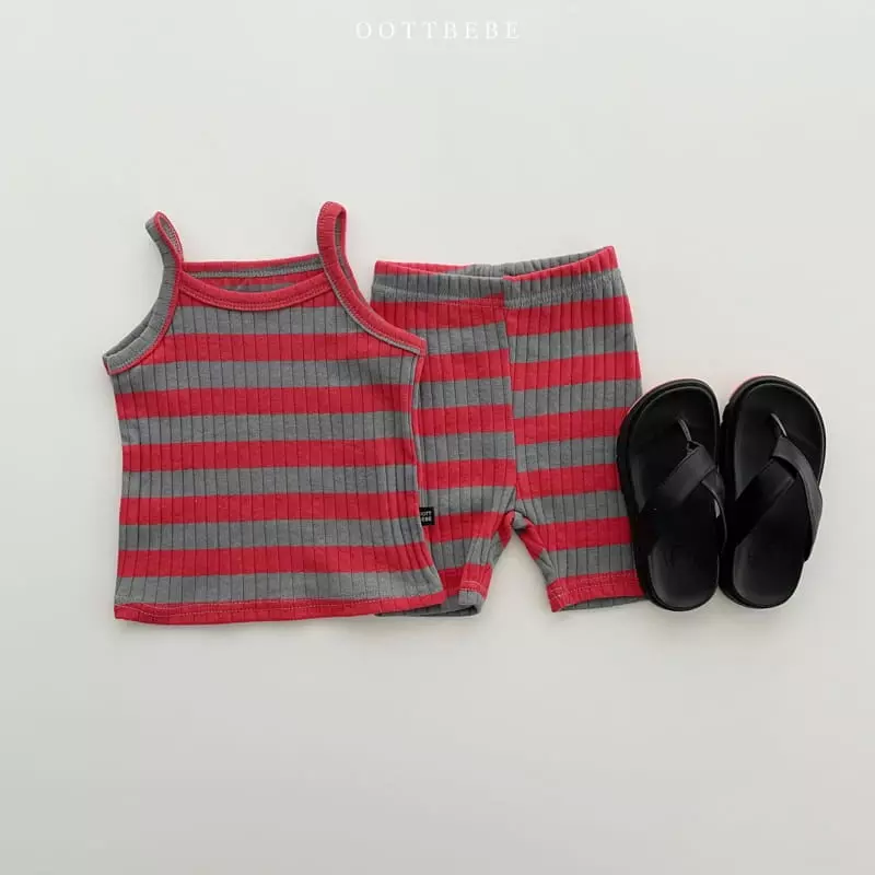 Oott Bebe - Korean Children Fashion - #minifashionista - Rib String Top Bottom Set - 12