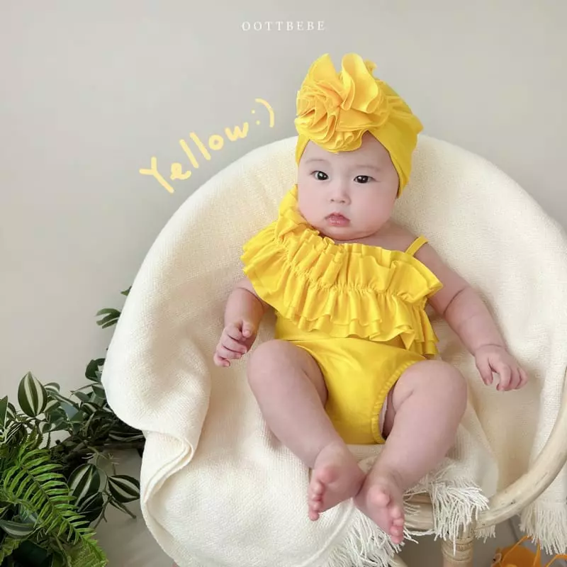 Oott Bebe - Korean Children Fashion - #prettylittlegirls - Shoulder Frill Swimwear - 7