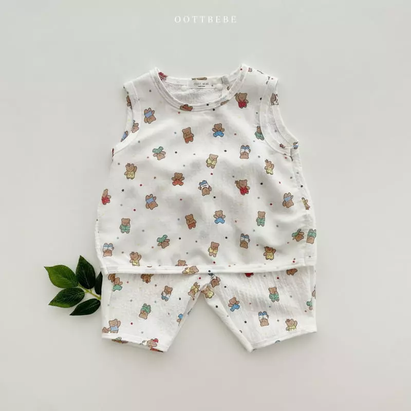 Oott Bebe - Korean Children Fashion - #prettylittlegirls - Friends Yoru Top Bottom Set