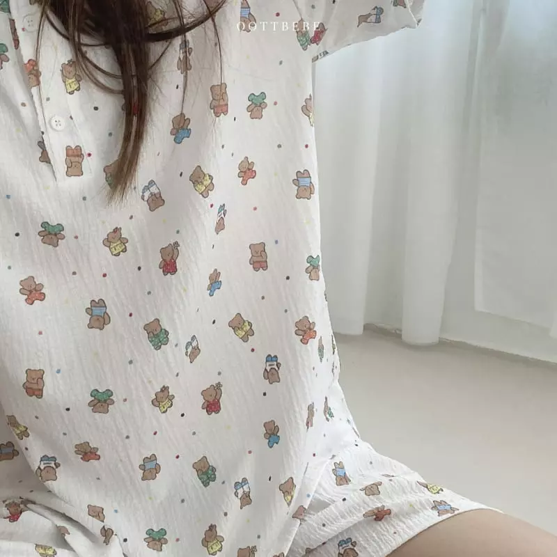 Oott Bebe - Korean Women Fashion - #shopsmall - Friend Yoru Mom One-piece Top Bottom Set - 9