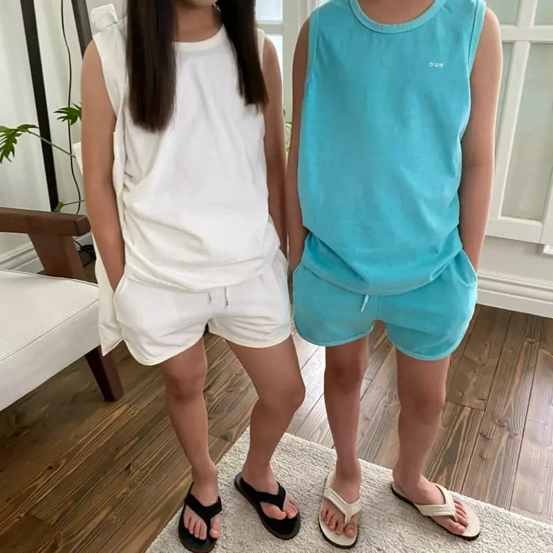 Our - Korean Children Fashion - #todddlerfashion - After Paint Sleeveless Top Bottom Set - 3