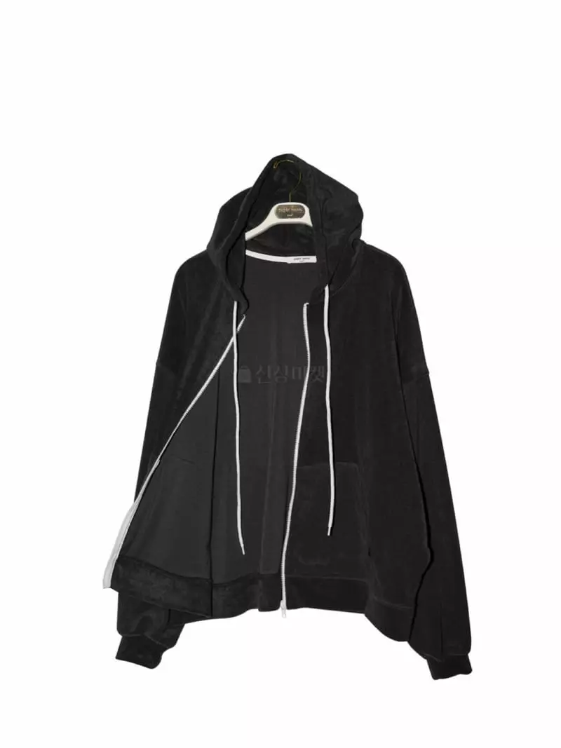 Paper Moon - Korean Women Fashion - #momslook - Terry Frendch Hoddy Zip-up - 4