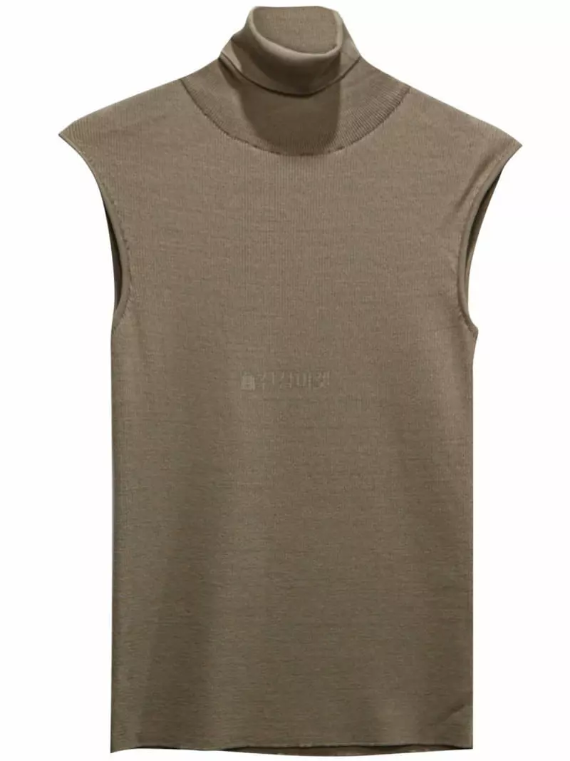 Paper Moon - Korean Women Fashion - #pursuepretty - Turtle Nuck Sleeveless Knit Top - 3