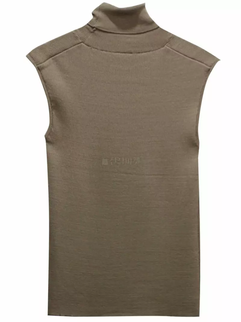 Paper Moon - Korean Women Fashion - #pursuepretty - Turtle Nuck Sleeveless Knit Top - 4