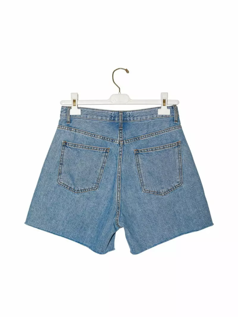Paper Moon - Korean Women Fashion - #shopsmall - Cutted Denim Short - 2