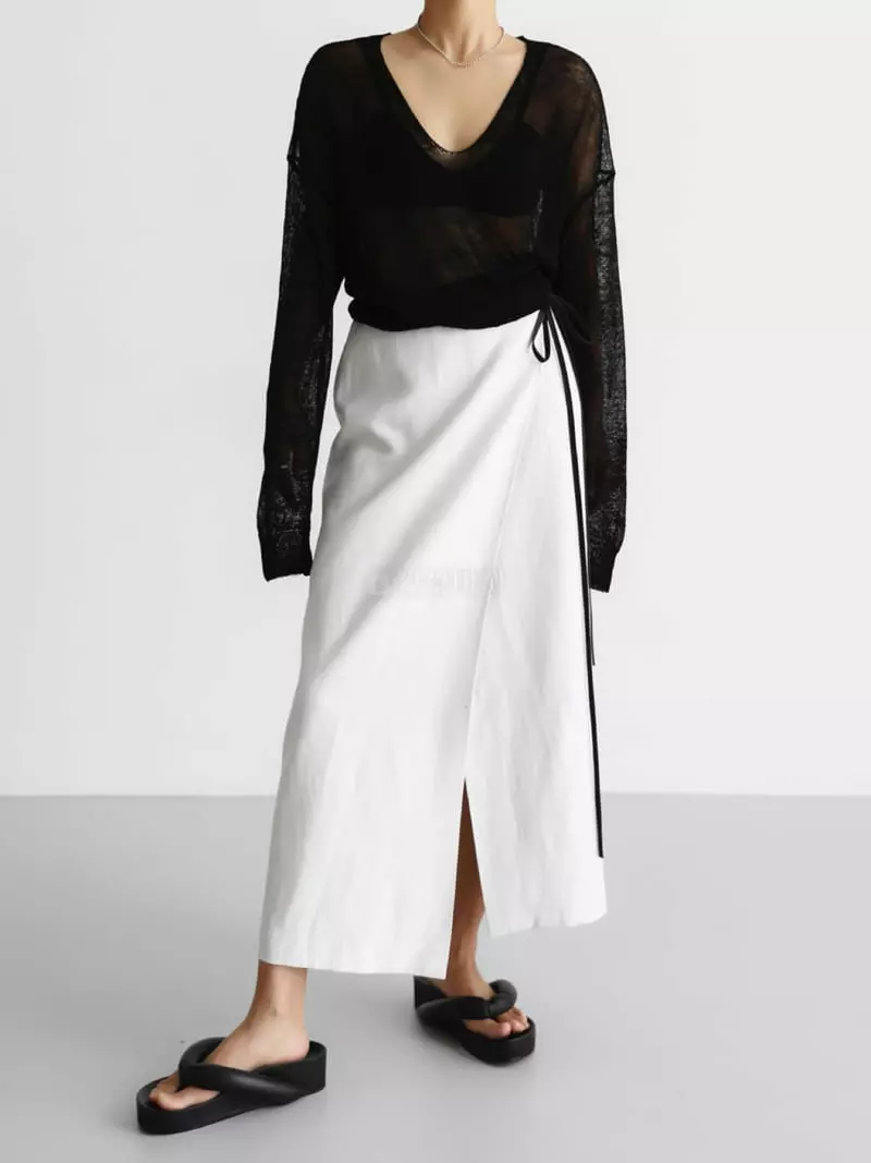 Paper Moon - Korean Women Fashion - #thatsdarling - Summer V Neck Knit